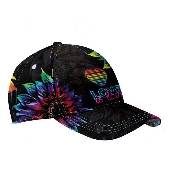 LGBT Pride Love Is Love Classic Cap, Gay Pride Baseball 3D Printed Cap, Pride Accessories CO0218