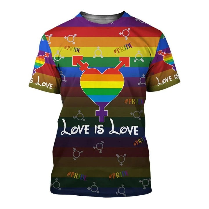 3D All Over Printed Lgbt Shirt For Pride Skull Pride Love Is Love 3D Tee Shirt, I Live To Make A Difference T Shirt 3D LO0952
