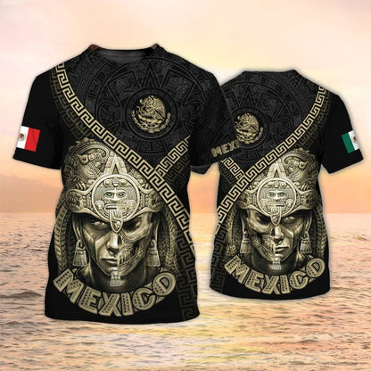 Mexico T Shirt Aztec Shirt For Men Women, 3D Print Mexico Eagle Tshirt TO2624