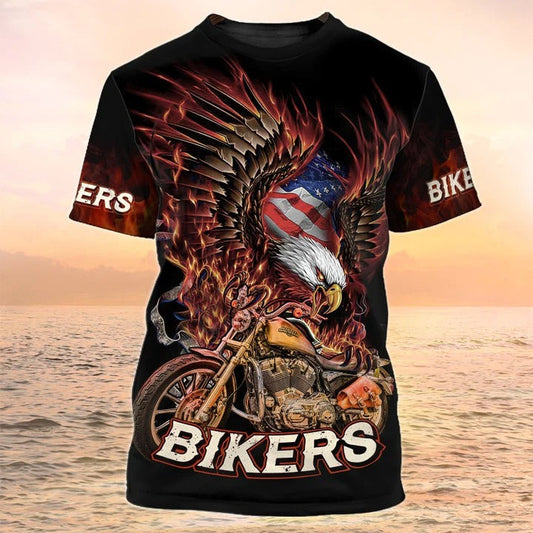 Bikers Tshirt American Eagle Motocycle Gifts For Men TO2540
