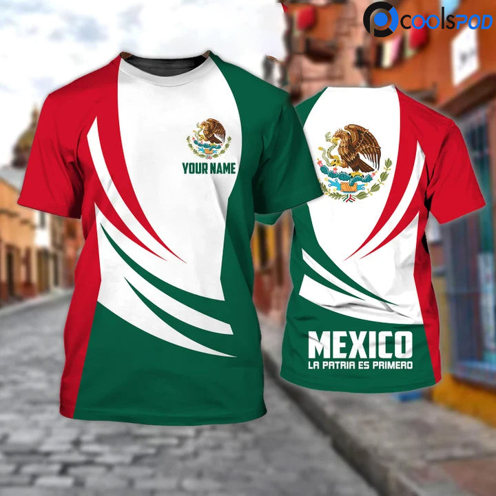 Custom Mexico Shirt Men Women, Proud Mexico Eagle 3D Print Shirt, Mexican Gift TO2621