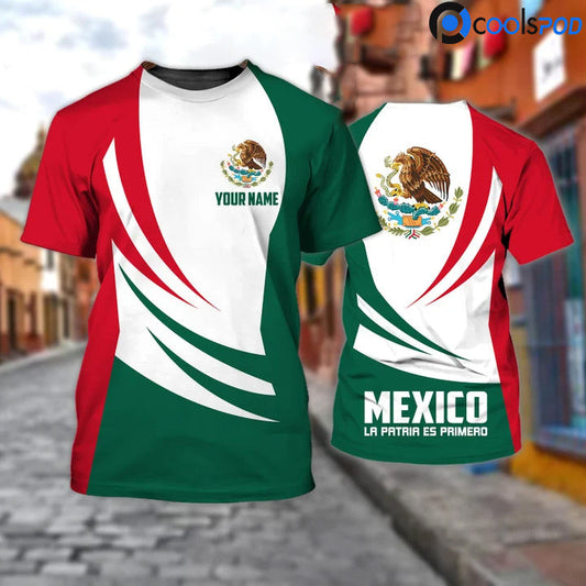 Custom Mexico Shirt Men Women, Proud Mexico Eagle 3D Print Shirt, Mexican Gift TO2621