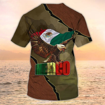 3D All Over Print Mexico Eagle Flag T Shirt Custom Mexican Tshirt TO2625