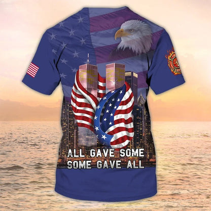 Never Forget Shirt, Firefighter Tshirt, Men's, Fire Dept T shirts, Patriotic Shirt TO2238