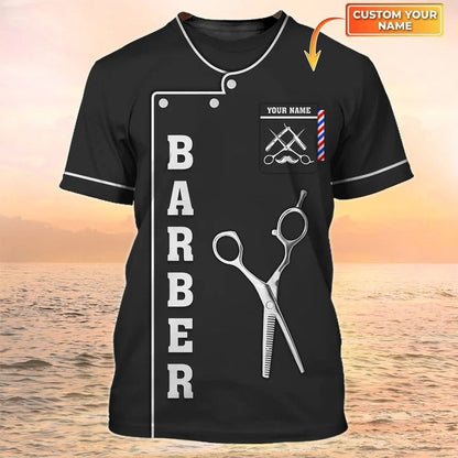 Barber Shop T Shirts Custom Barber T Shirts Black Best Cuts Styling Shirt TO2289
