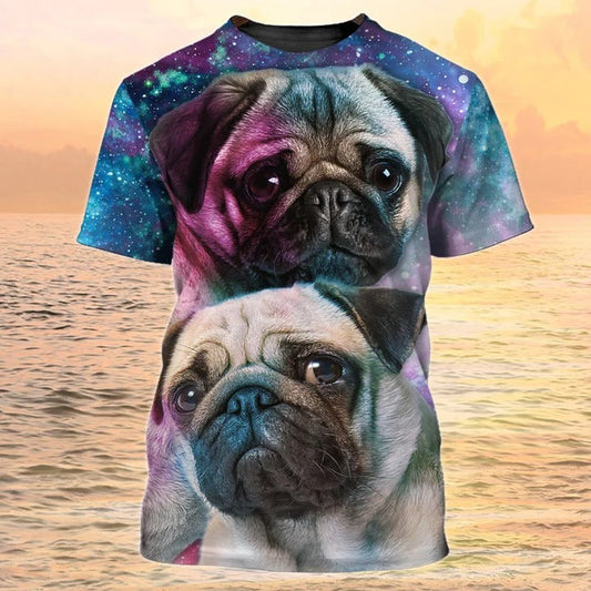 3D All Over Printed Pug T Shirt, Dog Bleach Shirts TO2360