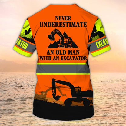 Personalized 3D Printed Excavator Operator Shirts, Excavator Man Worker T Shirt, Gift For Excavator TO2464