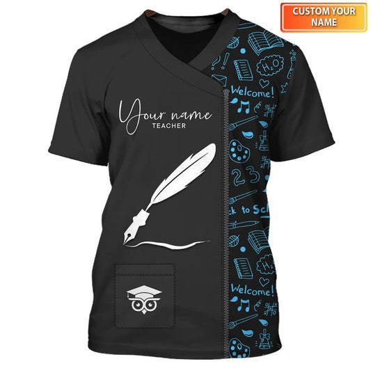 3D All Over Print Teacher Uniform Teacher Life Custom Tee Shirt, Idea Gift for Teacher TO3352