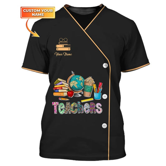 Teacher Shirt Leopard Pattern Teachers Custom Tee Shirt Gift For Teacher, Uniform Teacher Shirt TO3348
