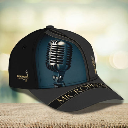 Microphone Cap Personalized Name 3D Baseball Cap CA0235