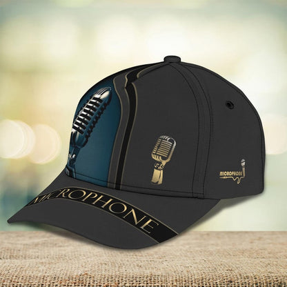 Microphone Cap Personalized Name 3D Baseball Cap CA0235