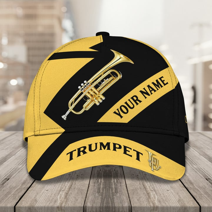 Personalized Trumpet Classic Cap Custom Name Trumpet 3D Baseball Cap CA0232