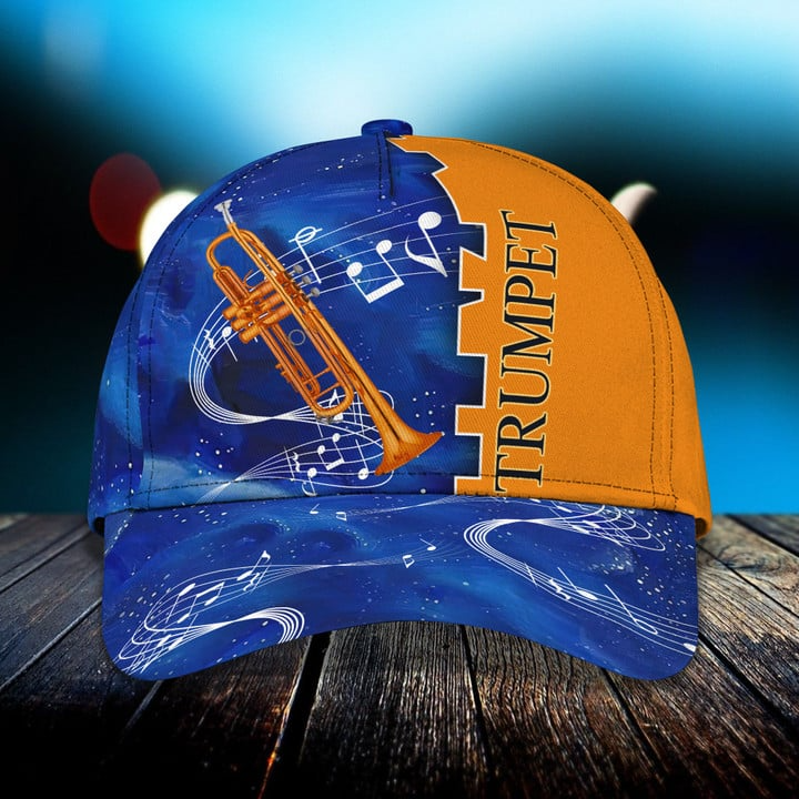 Orange Trumpet Classic Cap Trumpet 3D Baseball Cap CA0233