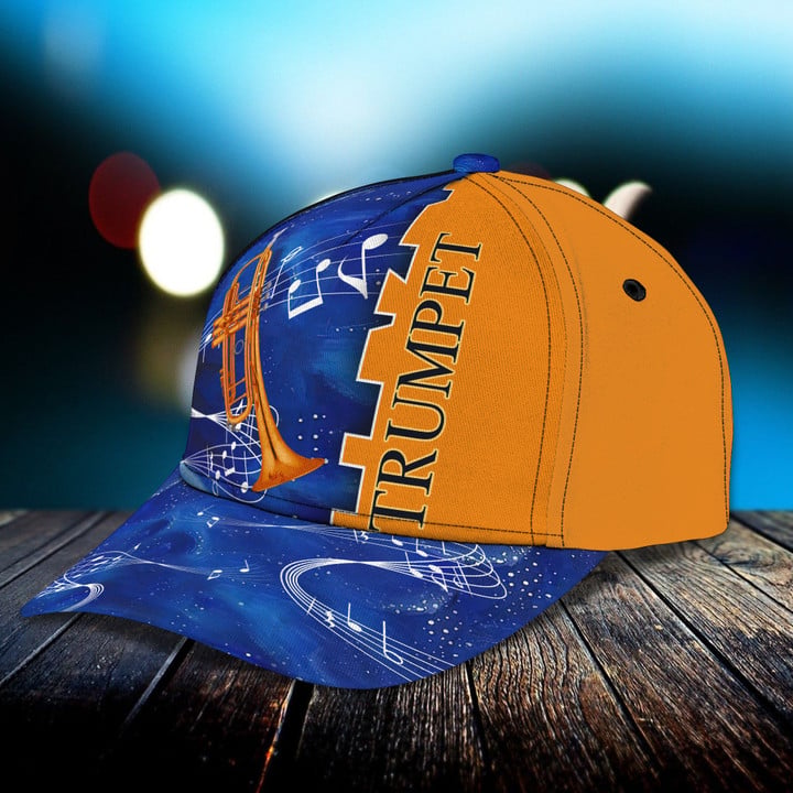 Orange Trumpet Classic Cap Trumpet 3D Baseball Cap CA0233