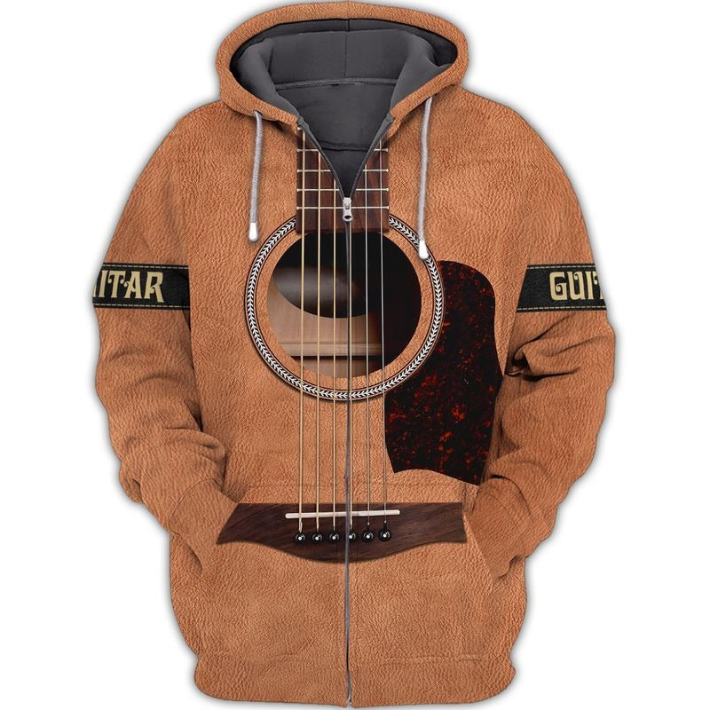 3D Full Print T Shirt Guitar Classic 3D Hoodie Guitar Acoustic Best Gift For Guitar Lover, Guitar Man TO0186