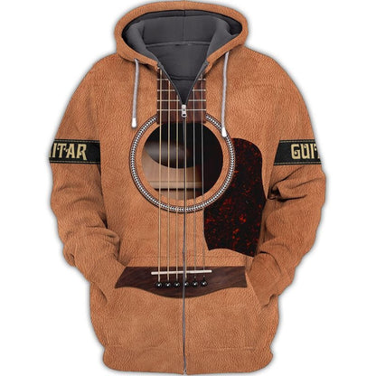 3D Full Print T Shirt Guitar Classic 3D Hoodie Guitar Acoustic Best Gift For Guitar Lover, Guitar Man TO0186