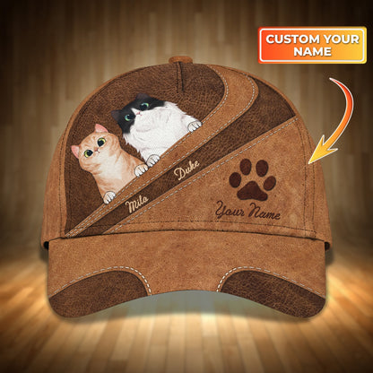 3D Classic Cap Lovely Cats Personalized Name Cap 71 Lasfour CA2052