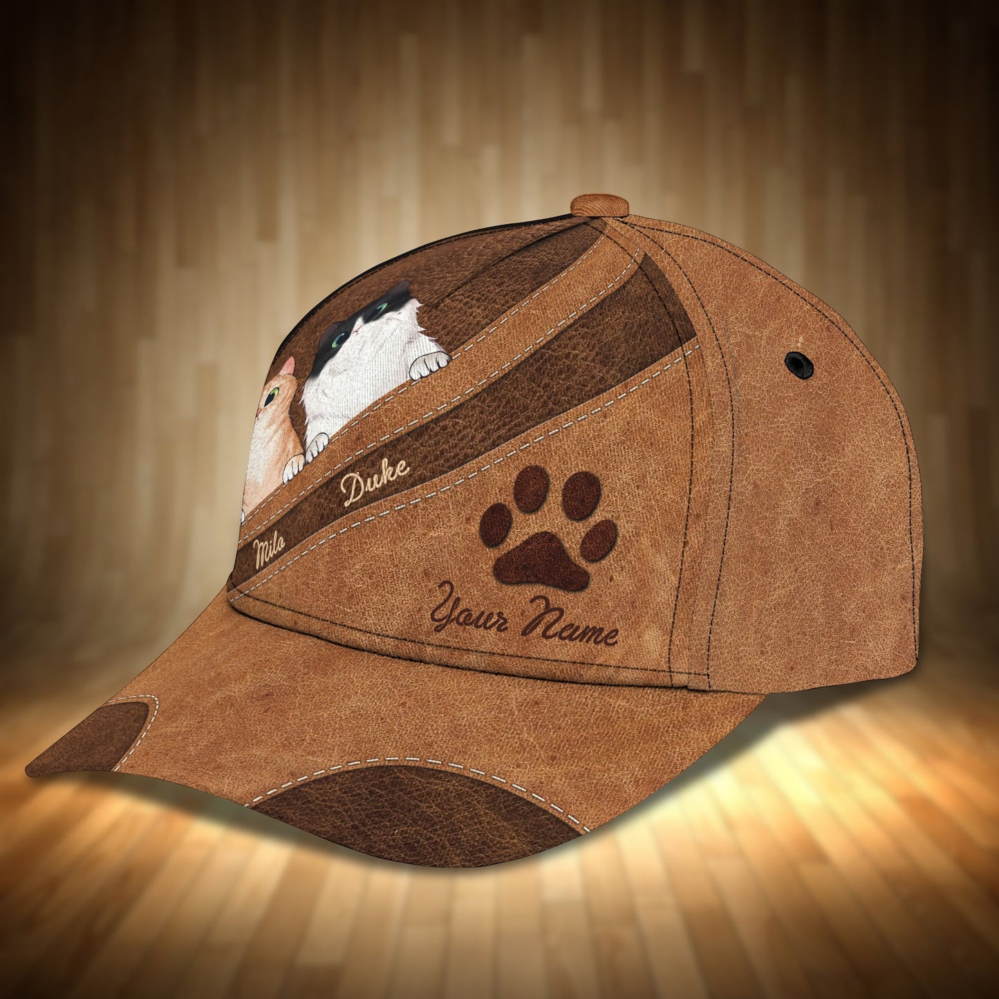 3D Classic Cap Lovely Cats Personalized Name Cap 71 Lasfour CA2052