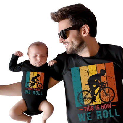 This Is How We Roll Matching Retro Cycling Dad And Son T Shirt Father Day, Cycling Matching Shirts For Family ET0677