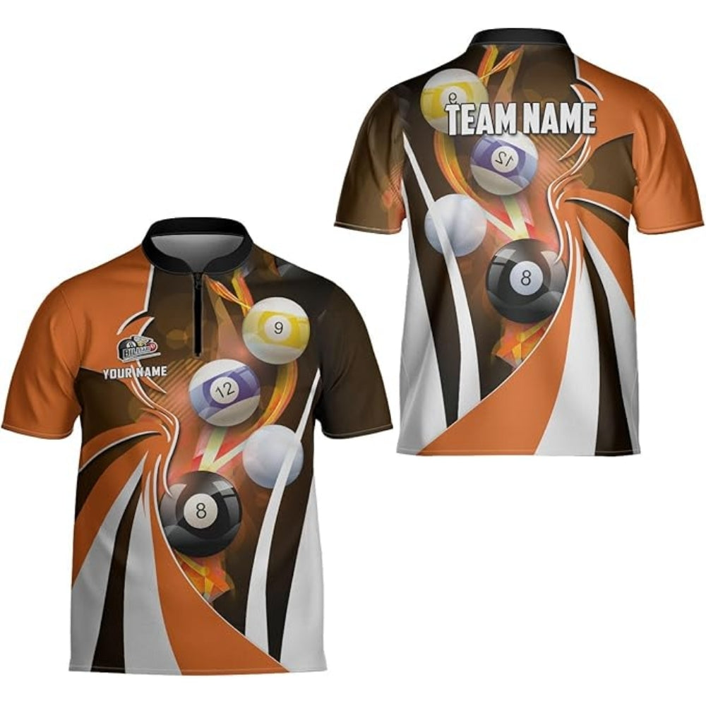 Custom Green White Billiard Team Jersey For Men, Custom Billiard Shirts BIZ0173