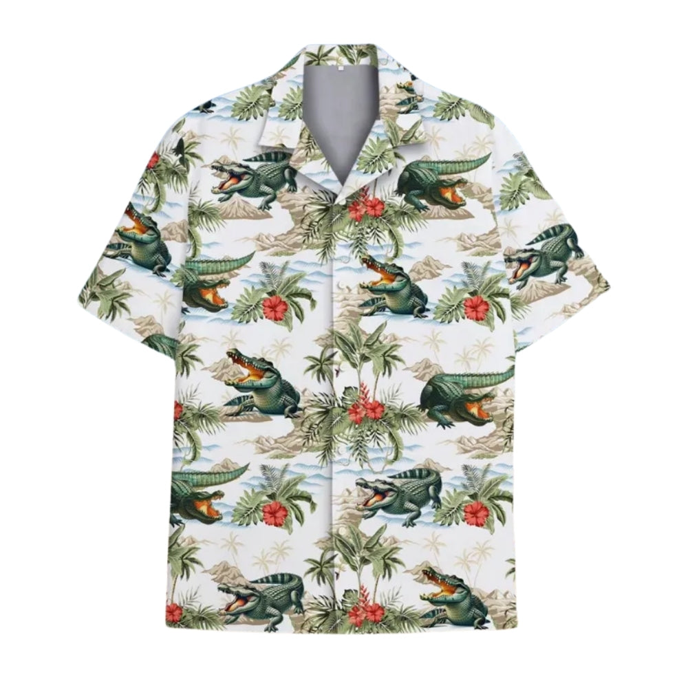 Alligator Tropical Hawaiian Shirt For Men Women, Alligator Hawaiian Shirts HE0027