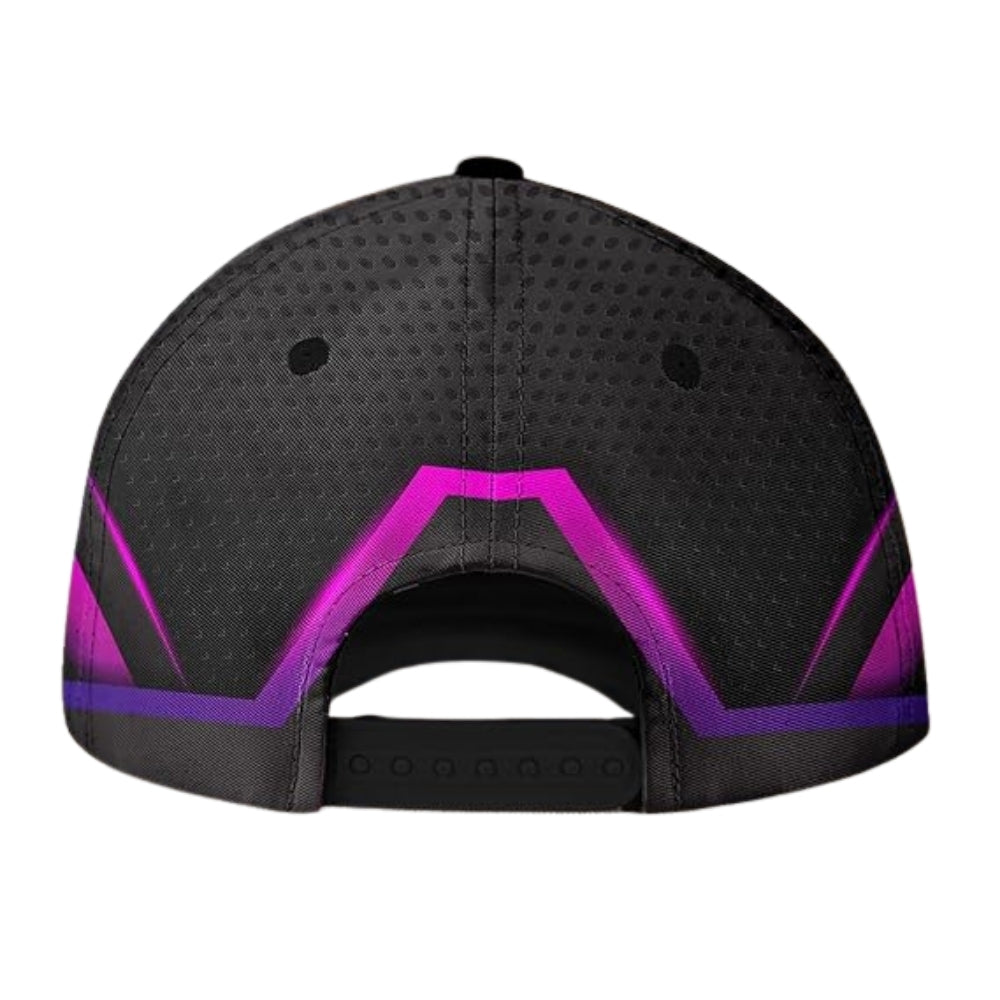 Personalized Dragon Black Purple Baseball Cap, Custom Dragon 3D Printed Hat With Name CP0470