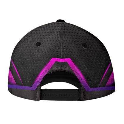 Personalized Dragon Black Purple Baseball Cap, Custom Dragon 3D Printed Hat With Name CP0470