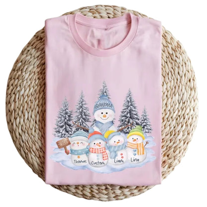 Custom Grandma Christmas Snowman Sweatshirt, Custom Sweatshirt For Grandma Mama 2D0756