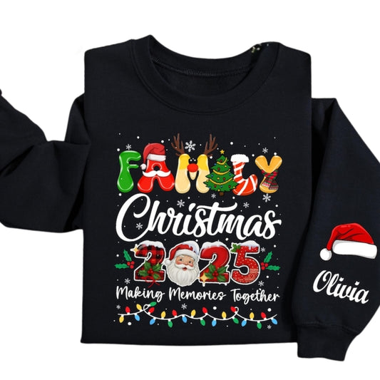 Family Making Memories Together Custom Christmas Sweatshirt, Custom Family Christmas Sweatshirt 2D0444