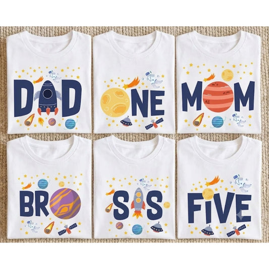 Astronaut Birthday Family Matching T Shirt, Birthday Astronaut Matching Shirts For Family ET1065