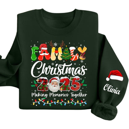 Family Making Memories Together Custom Christmas Sweatshirt, Custom Family Christmas Sweatshirt 2D0444