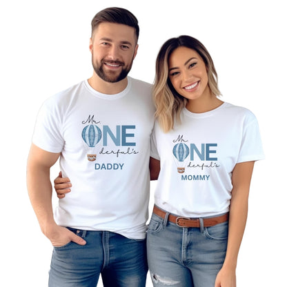 Mr Onederful Custom First Birthday Boy Matching Family T Shirts, Custom 1st Birthday Shirts For Family ET0242