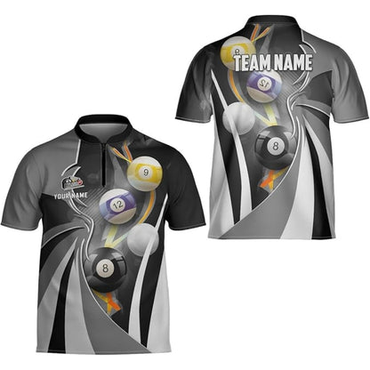 Custom Green White Billiard Team Jersey For Men, Custom Billiard Shirts BIZ0173