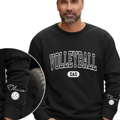 Custom Volleyball Dad Sweatshirt, Custom Volleyball Sweatshirt For Papa Father Day 2D0838