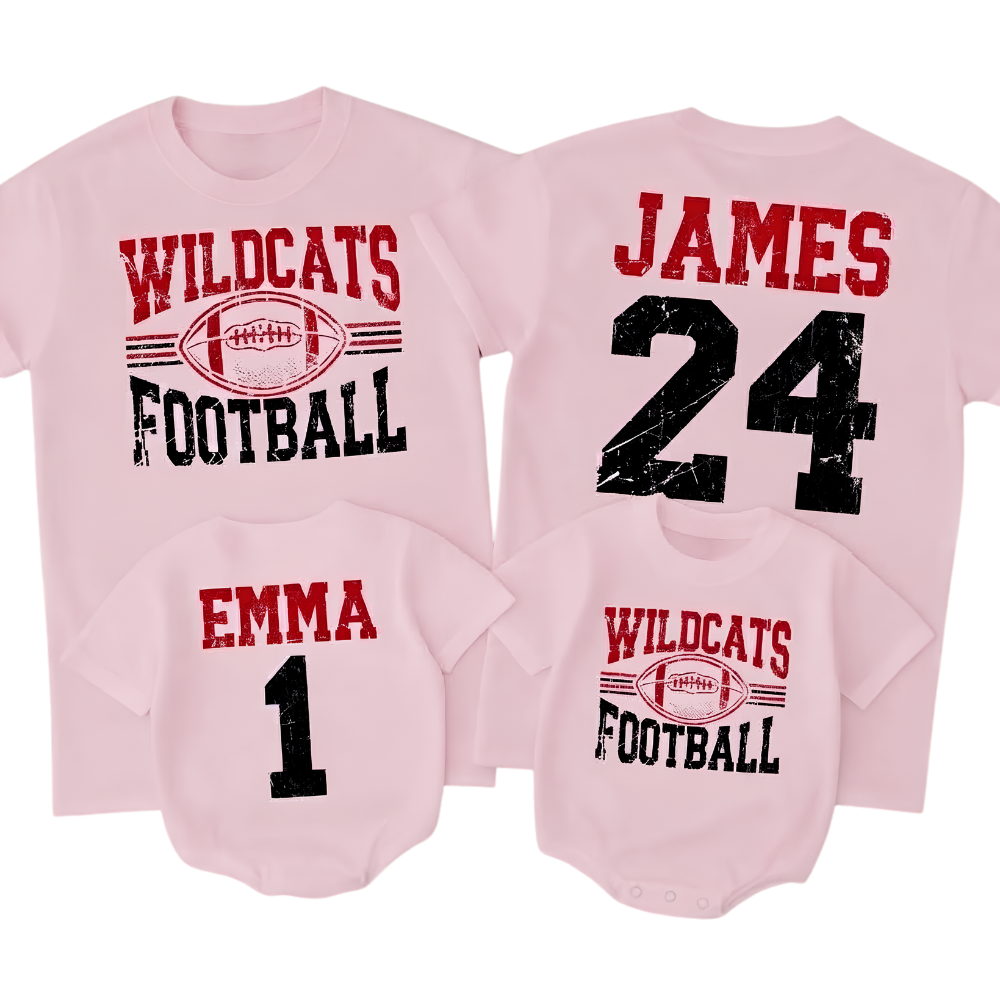 Custom Football Family Team Matching T Shirt, Personalized Football Family Shirt With Number ET1522