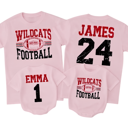 Custom Football Family Team Matching T Shirt, Personalized Football Family Shirt With Number ET1522