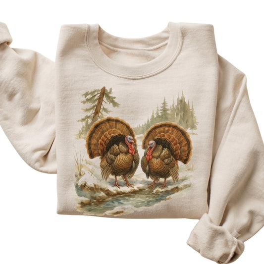 Turkey Thanksgiving Sweatshirt, Thanksgiving Sweater For Men Women 2D0992