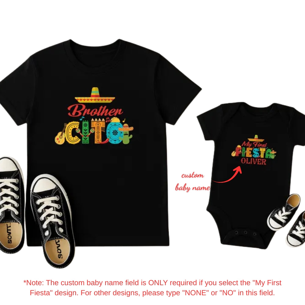 Papacito Mamacita My First Fiesta Custom Matching Birthday Family T Shirt, Personalized Cinco De Mayo 1st Birthday Matching Shirts Family ET1066