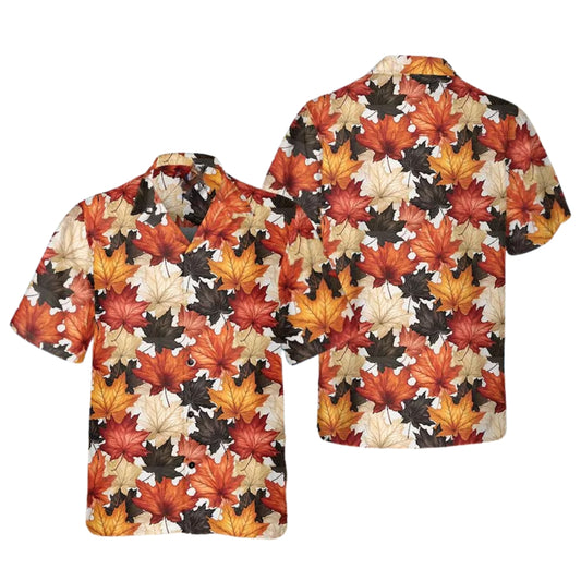 Leaves Fall Hawaiian Shirt For Men And Women, Fall Hawaiian Shirts HE0440