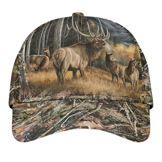 Deer Hunting Camouflage Baseball Cap For Hunter, Deer Hunting 3D Printed Caps Hats CP0217