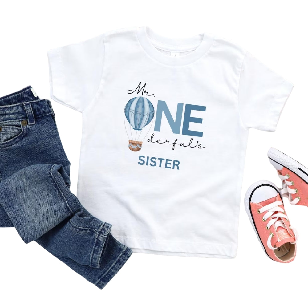 Mr Onederful Custom First Birthday Boy Matching Family T Shirts, Custom 1st Birthday Shirts For Family ET0242