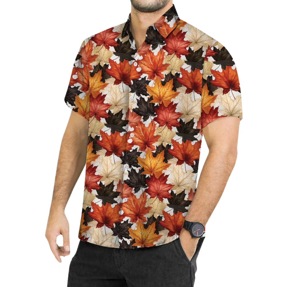 Leaves Fall Hawaiian Shirt For Men And Women, Fall Hawaiian Shirts HE0440