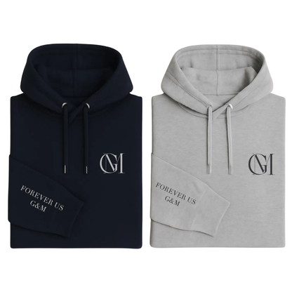 Custom Initials Couple Name Matching Hoodies, Personalized Couple Hoodies With Name ET1602