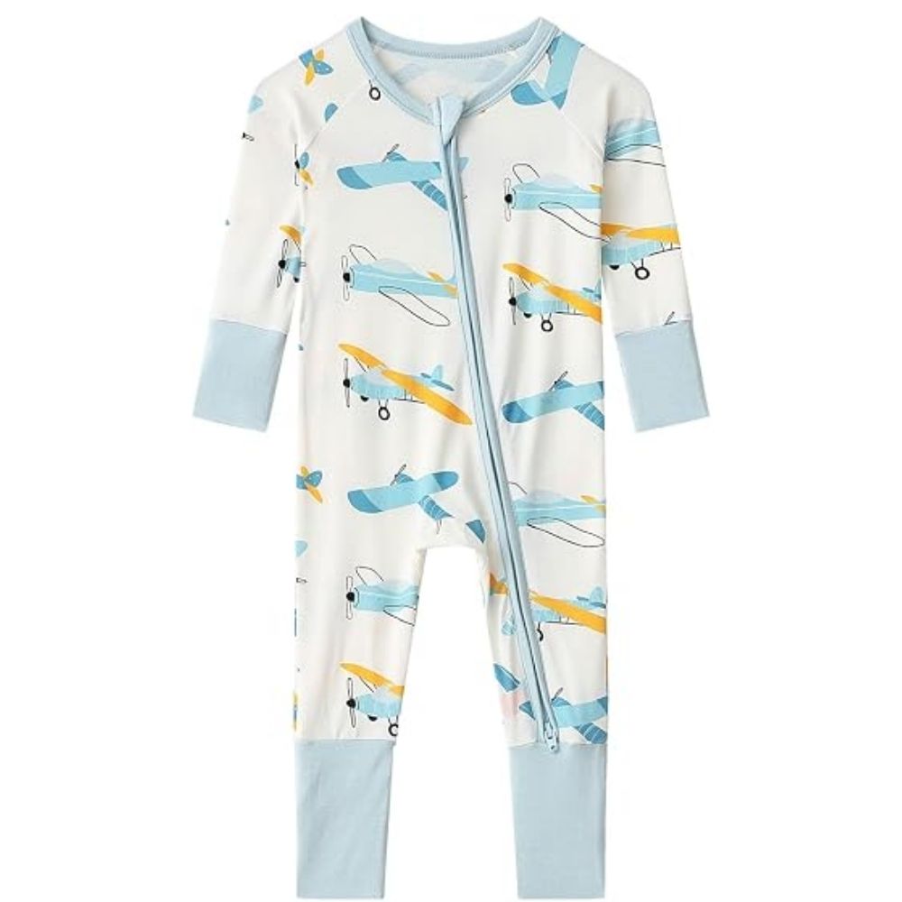 Aircraft Baby Romper Zippy Convertible, Airplane Baby Convertible Romper BB0393