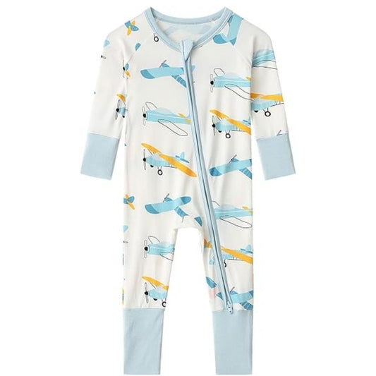 Aircraft Baby Romper Zippy Convertible, Airplane Baby Convertible Romper BB0393