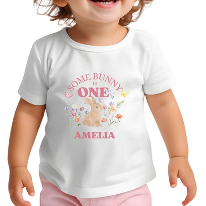 Some Bunny Personalized 1st Birthday Matching Family T Shirts, Custom Bunny First Birthday Shirts For Family ET0243