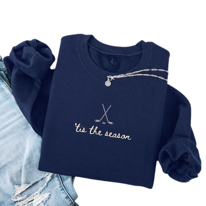 Tis The Season Hockey Sweatshirt, Women's Hockey Sweatshirt 2D0840