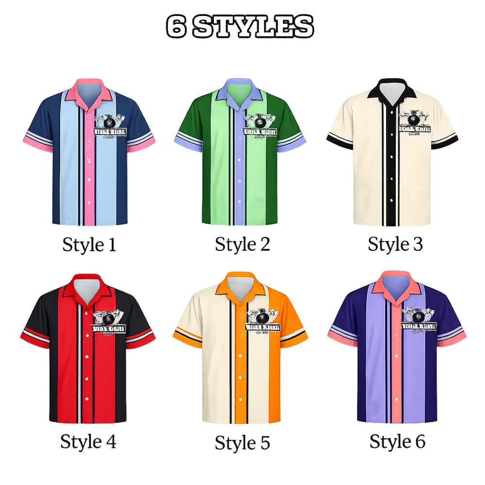 Custom Retro Beige Orange Hawaiian Bowling Shirts, Custom Retro Bowling Team Shirt  BZ0453
