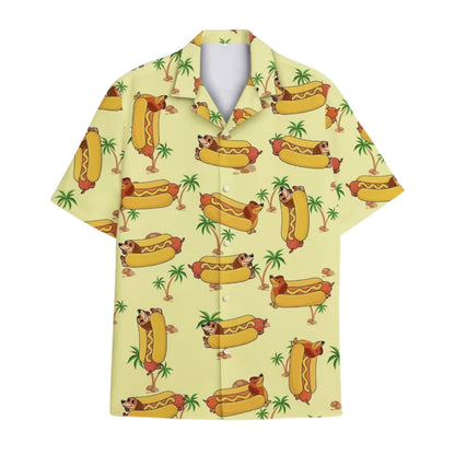 Dachshund Hotdog Hawaiian Shirts For Men Women, Funny Dachshund Hawaiian Shirts HE0031