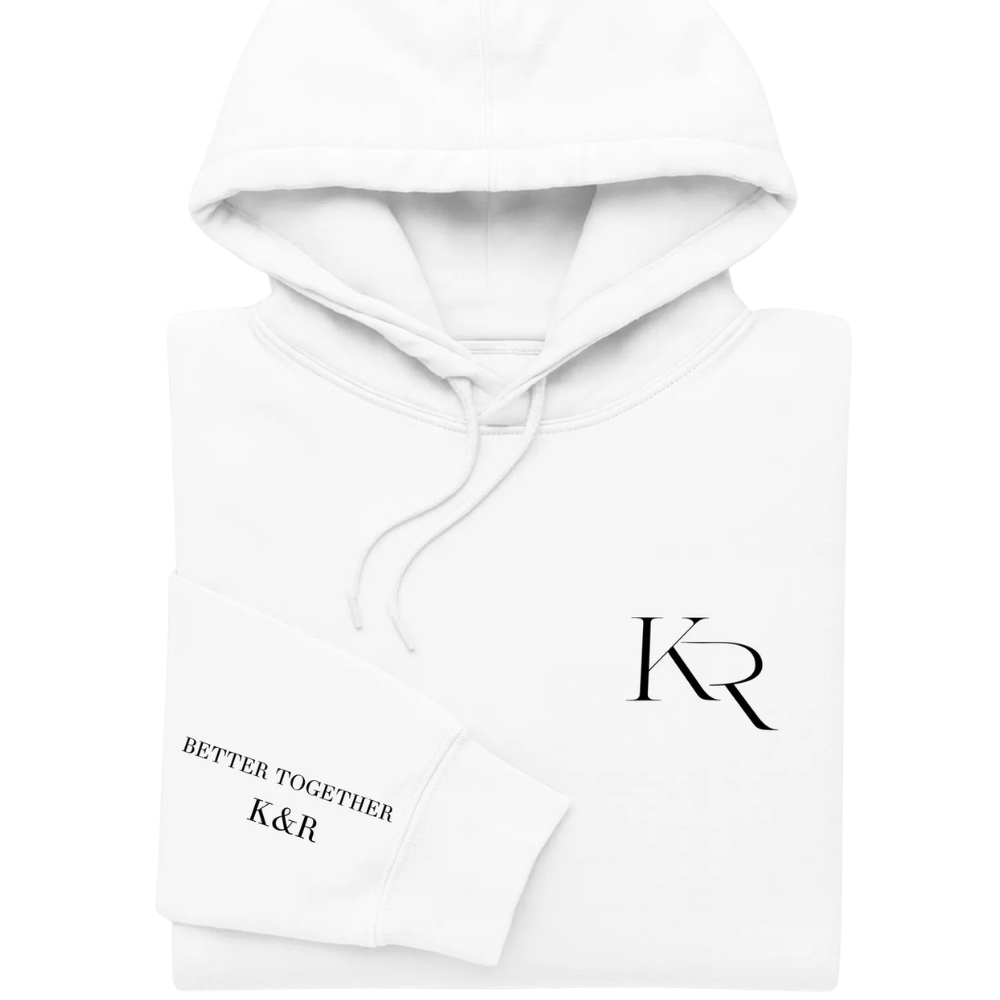 Custom Initials Couple Name Matching Hoodies, Personalized Couple Hoodies With Name ET1602